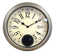 H0240 часы настенные кварцевые, бесшумный плавный ход, с маятником