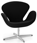 Кресло на металлокаркасе Swan A062 черный кашемир, spektrum-mebel.ru