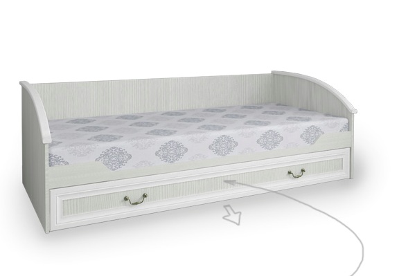 Кровать нижняя с дополнительным спальным местом Классика, spektrum-mebel.ru