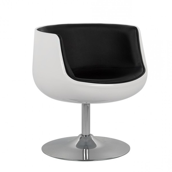 Cognac А340-1 Кресло белый с черным, spektrum-mebel.ru