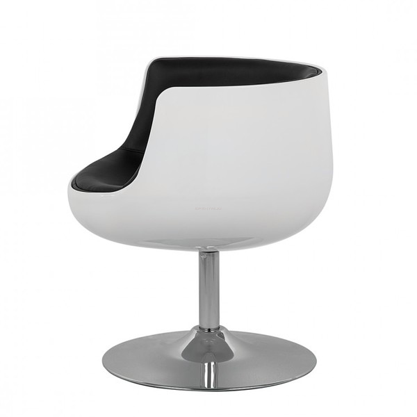 Cognac А340-1 Кресло белый с черным, spektrum-mebel.ru