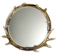 Зеркало Stag Horn Round Mirror