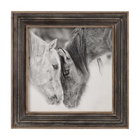 Картина Custom Black and White Horses Framed Print