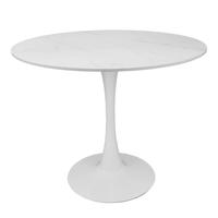 Стол обеденный TULIP CERAMIC белый, керамика Snow White