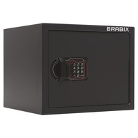 Сейф мебельный BRABIX "SF-280EL", 280х350х300 мм, электронный замок, черный, 291149, S103BR212414