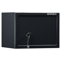 Сейф мебельный BRABIX "SF-230KL", 230х310х250 мм, ключевой замок, черный, 291146, S103BR211514