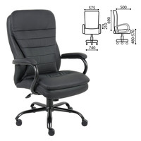 Кресло офисное BRABIX PREMIUM "Heavy Duty HD-001", усиленное, НАГРУЗКА до 200 кг, экокожа, 531015